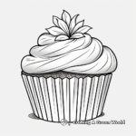 Frosting-Loaded Vanilla Cupcake Coloring Pages 1