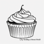 Frosting-Loaded Vanilla Cupcake Coloring Pages 3