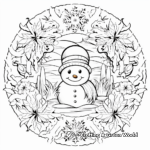 Frosty Winter Wonderland Mandala Coloring Pages 4