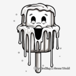 Frozen Chocolate Dripping Popsicle Coloring Pages 3