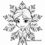Frozen-Inspired Snowflake Coloring Pages 1