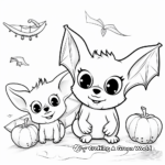 Fruit Bat Companions: Fruit Bat and Other Animals Coloring Pages 2