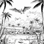 Fruit Bat Habitat: Jungle-Scene Coloring Pages 1