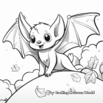Fruit Bat in the Moonlight Coloring Pages 1