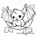 Fruit Bat in the Moonlight Coloring Pages 4