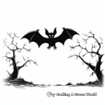 Fruit Bat Silhouette Coloring Pages for Artists 1