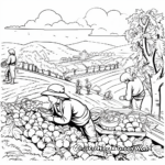Fruit Harvesting Fall Coloring Pages 1