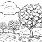 Fruitful Coloring Pages of Avocado Orchard 4