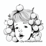Fruits with Noses Cartoon Coloring Pages 1