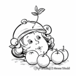Fruits with Noses Cartoon Coloring Pages 2