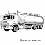 Fuel tanker truck Coloring Pages for Kids 2