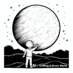 Full Moon and Aurora Coloring Pages 4