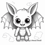 Full Moon and Bat Wings Coloring Pages 3