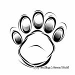 Fun Activity: Identify this Bear Paw Print Coloring Page 1