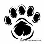 Fun Activity: Identify this Bear Paw Print Coloring Page 2