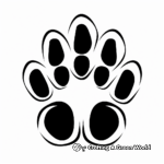 Fun Activity: Identify this Bear Paw Print Coloring Page 3