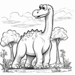 Fun and Friendly Brontosaurus Coloring Page 4