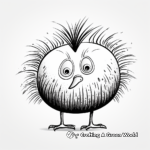 Fun and Playful Cartoon Kiwi Bird Coloring Pages 3