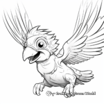 Fun and Playful Flying Macaw Coloring Pages 3