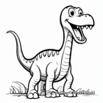 Fun and Simple Apatosaurus Coloring Pages 2