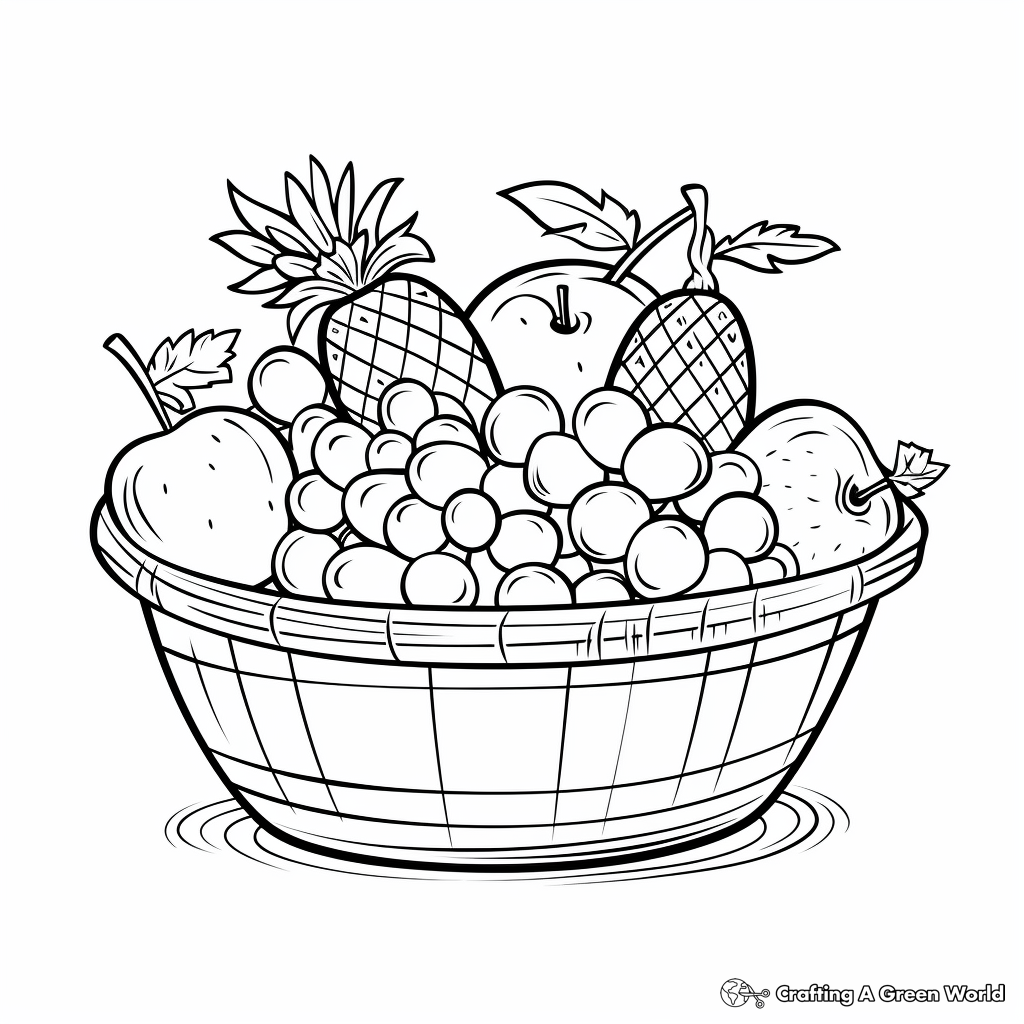 Empty Fruit Basket Coloring Pages 2025 