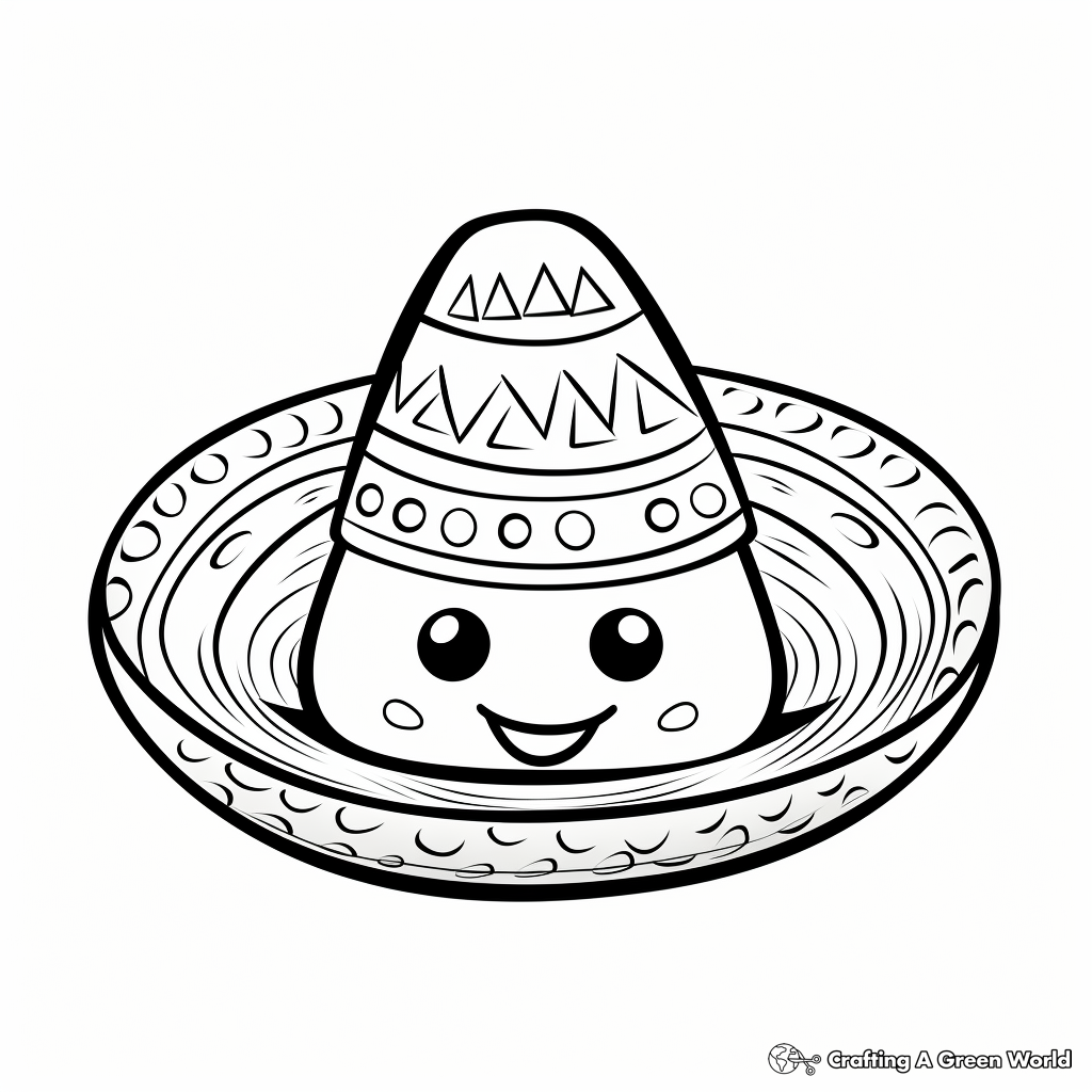 Fun and Simple Kid-Friendly Sombrero Coloring Pages 1