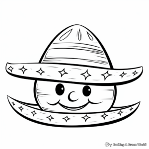 Fun and Simple Kid-Friendly Sombrero Coloring Pages 2