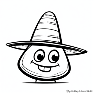 Fun and Simple Kid-Friendly Sombrero Coloring Pages 3