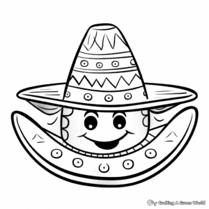 Fun and Simple Kid-Friendly Sombrero Coloring Pages 4