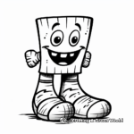 Fun Ankle Socks Coloring Pages 2