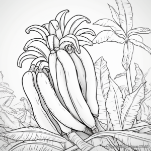 Fun 'B is for Banana' Tree Coloring Pages 3