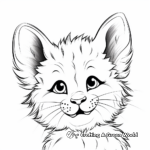 Fun Bobcat Face Coloring Pages for Kids 2
