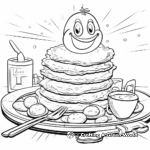 Fun Breakfast Coloring Pages: Pancakes, Bacon, and Eggs 2