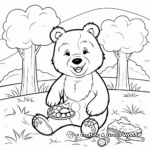 Fun Brown Bear Picnic Coloring Pages 1