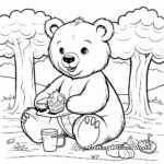 Fun Brown Bear Picnic Coloring Pages 3