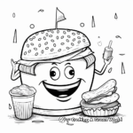 Fun Burger and Fries Coloring Pages 3