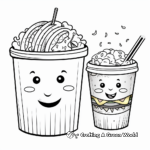 Fun Burger and Fries Coloring Pages 4
