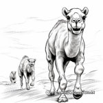 Fun Camel Race Coloring Pages 2