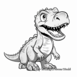 Fun Cartoon Allosaurus Coloring Pages for Toddlers 1