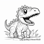 Fun Cartoon Allosaurus Coloring Pages for Toddlers 2