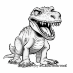 Fun Cartoon Allosaurus Coloring Pages for Toddlers 3