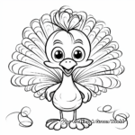 Fun Cartoon Baby Turkey Coloring Pages 2