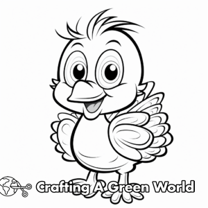 Baby Turkey Coloring Pages - Free &amp; Printable!