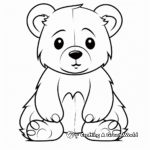 Fun Cartoon Brown Bear Coloring Pages 1