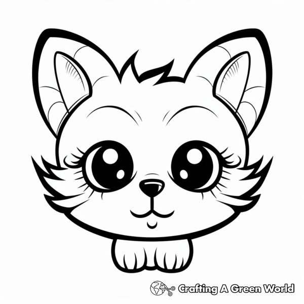 Cat Face Coloring Pages - Free &amp; Printable!