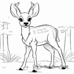 Fun Cartoon Deer Coloring Pages 2