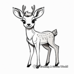 Fun Cartoon Deer Coloring Pages 4