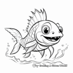 Fun Cartoon Dragon Fish Coloring Pages 4