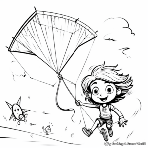 Fun Cartoon Kite Coloring Pages 3