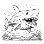 Fun Cartoon Megalodon Coloring Pages 2